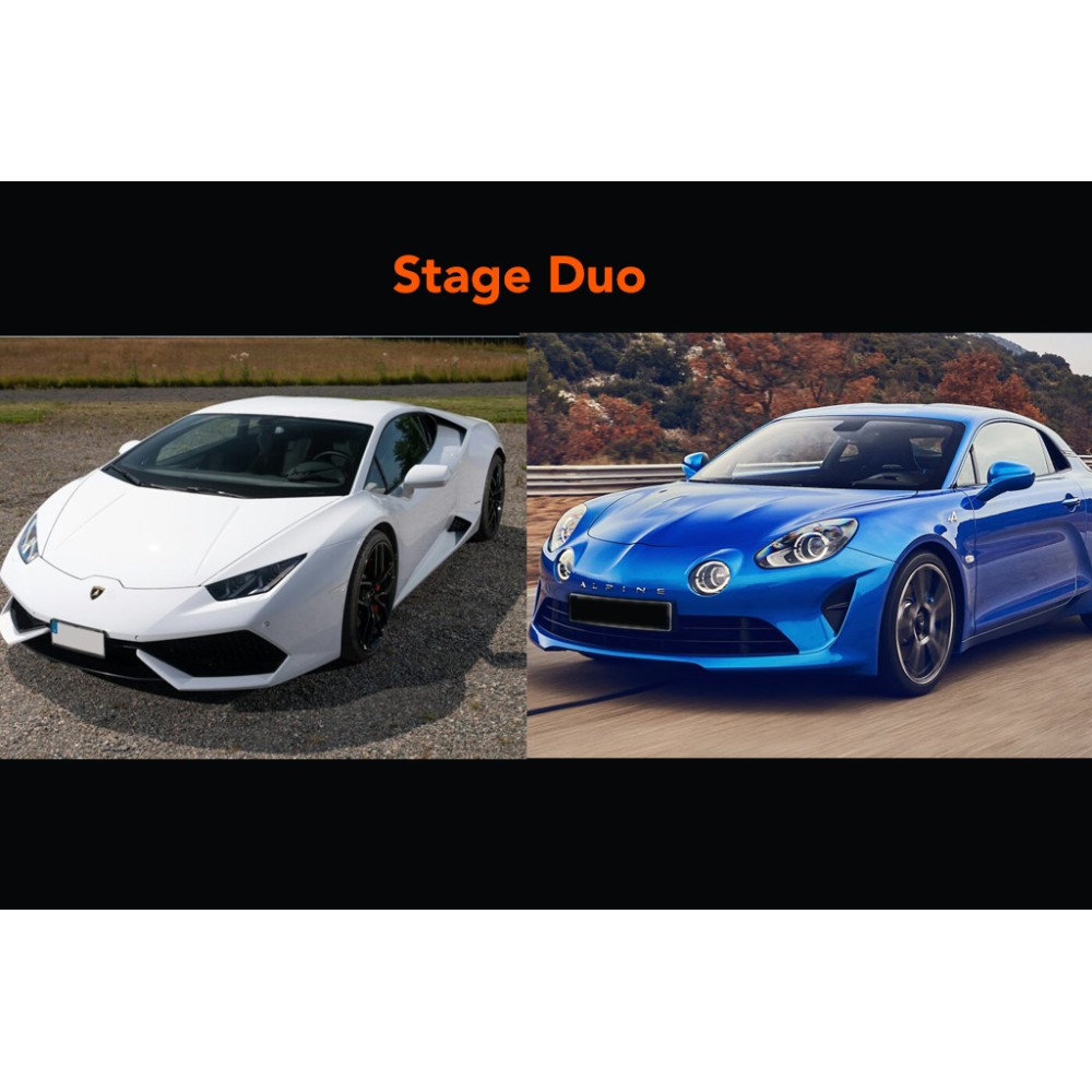 Stage Duo Alpine A110s + Lamborghini Huracan